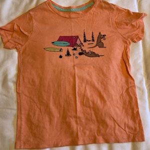 Patagonia 5T kids shirt. Orange. Some slight wear.